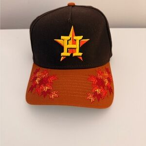 Houston Astros Fall New Era Black and Orange 9FORTY Cap